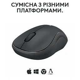 Бездротова миша Logitech M240 Silent Bluetooth Graphite (910-007119) (910-007182) - мініатюра 6