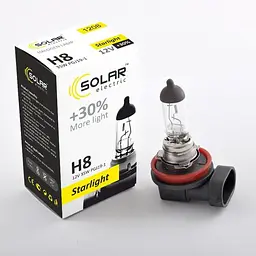 Лампа 12V H8 35W + 30% Starlight Solar (1шт) (1208) (10шт/уп)