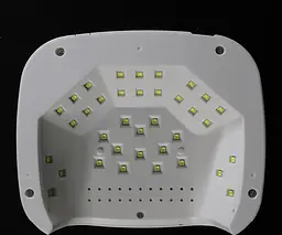 Лампа для манікюру зі стразами SUN S20 UV/LED дисплей сенсор руху знімне дно для педикюру 268 Вт Білий - мініатюра 3