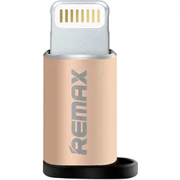 Перехідник Remax Visual RA-USB2 microUSB to Lightning [Gold] [2961]
