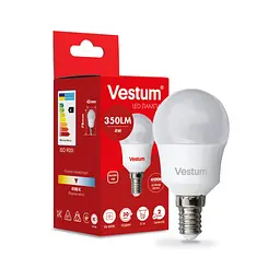 Лампочка Vestum G45 4W 4100K 220V E14 (1-VS-1207) - мініатюра 2