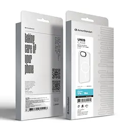 Чехол для Apple iPhone 16e/17e, Uniq MagCase, белый, противоударный, панель-накладка с магсейф, ударопрочный TPU+PC, с магнитом MagSafe, поддержка полноценной беспроводной зарядки, ArmorStandart (ARM83873) - мініатюра 6