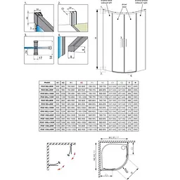Душові стінки Radaway Idea PDD 100x100 безпечне скло, прозоре (387142-01-01) - мініатюра 7