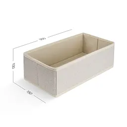 Ящик для зберігання МВМ My Home (MVM) 30x15x10 см кремовий (TH-28 CREAM) - мініатюра 2