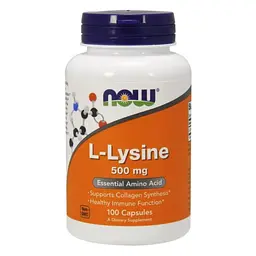 L-Лізин Now Foods L-Lysin 500 мг 100 вегетаріанських капсул - мініатюра 3