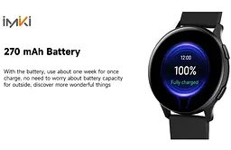 Смарт-годинник Smart Watch iMiki KW-66 Pro IP67 AMOLED Black - мініатюра 4