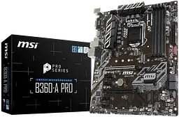 Материнська плата MSI B360 A-Pro LGA 1151v2 (B360-A PRO) Б/В