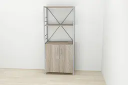 Етажерка 3/60 Ferrum-decor Серії Конект із тумбою 144x60x28 Сірий ДСП Сонома Трюфель (FRD-104460) - мініатюра 2