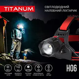 Налобний світлодіодний ліхтарик Titanum TLF-H06 800 Lm 6500 K (TLF-H06) - мініатюра 8