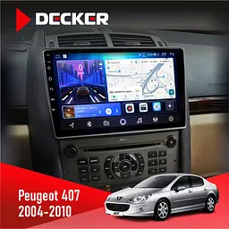 Штатна магнітола Peugeot 407 2004-2010 Decker D9-006 4x64, 4G Decker (НФ-00003781)
