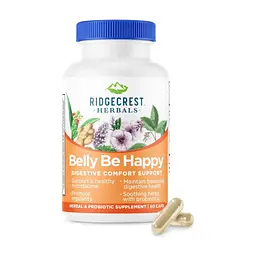 Вітамінно-мінеральний комплекс Ridgecrest Herbals Здоров'я травної системи, Belly Be Happy, RidgeCrest Herbals, (RCH201)