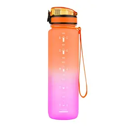 Пляшка для води UZSPACE 3038(Orange-Pink) 1000 мл, помаранчево-рожева - мініатюра 2