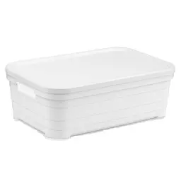 Кошик Idea Home Pyramid з кришкою 8.2 л 36x24x12.5 см білий (00642 White)