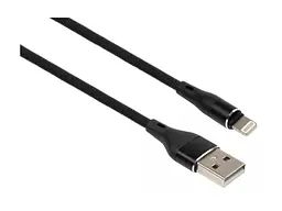 Кабель Vinga USB 2.0 AM to Lightning Black 1m (VCPDCLCANB1BK)