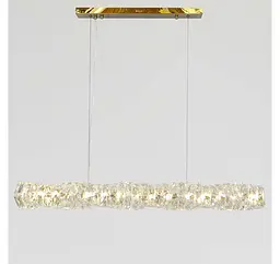 Лінійна золота LED люстра Artlight 88031/L1000GD довжиною 97 см з прозорим декором та 3 режимами 33W - мініатюра 3