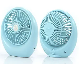 Мінівентилятор на акумуляторі "DianDi Mini Fan SQ1978" Блакитний, маленький вентилятор настільний (ST) - мініатюра 7