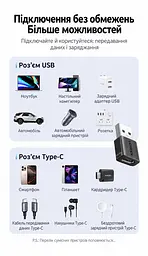 Перехідник UGREEN US701 USB-A - USB-C USB 3.2 Gen 2 чорний (55618) - мініатюра 8