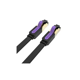 Патч-корд 15м, UTP cat 7 RJ-45 flat black Vention (ICABN) - мініатюра 3