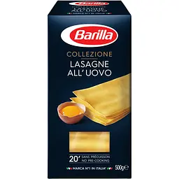 Макаронні вироби Barilla Collezione Lasagne All'Uovo з яйцем 500 г