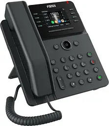 Fanvil Телефон IP V62G-Black 2xGE LAN, 12 SIP ліній, 21 DSS клавіш, VPN, SW Linux, PoE, 2.8" колірний дисплей, чорний