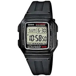 Спортивні чоловічі кварцові наручні годинники Casio оригінал Японія Collection F-201WA-1AEG з полімерним