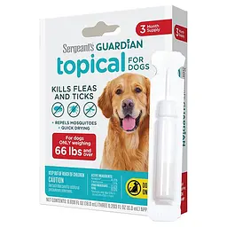 Sergeant’s Guardian Dogs сержантс гардиан краплі від бліх кліщів комарів для собак від 30кг 6мл