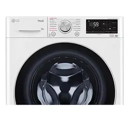 Пральна машина LG фронтальна 9 кг 1400 A+++ 57 см дисплей пара інвертор білий - мініатюра 10