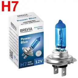 Автолампа галогенна Brevia Power Blue H7 12V 55W 4200K 1 шт (12070PBC)