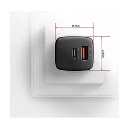 Зарядний пристрій AXAGON 1xUSB QC4.0 + 1xUSB-C PD30W PPS black (ACU-PQ30) - мініатюра 10
