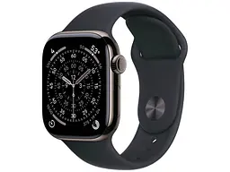 Смарт-годинник Apple Watch Series 11 GPS + Cellular 42mm Slate Titanium Case with Black Sport Band - M/L (MF8T4)