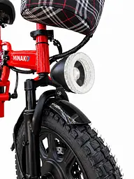 Електровелосипед Minako Mini 16" двомісний (1000W, 24Ah) + Пасажирське сидіння Червоний - мініатюра 8