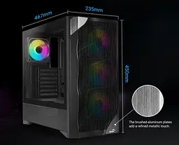 Корпус SAMA V42 без БЖ (V42-BKAMA4X1-GL) Black - мініатюра 8