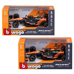 Автомодель MCLAREN F1 MCL38 (2024) Bburago 18-38214 масштаб 1:43 - мініатюра 4