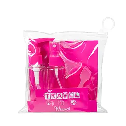 Дорожній набір ємностей для косметики WH Travel Bottles Set 4 шт, Малиновий
