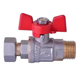 Кран кульовий прямий з накидною гайкою Solomon 1/2″ ЗВ PN40 160406