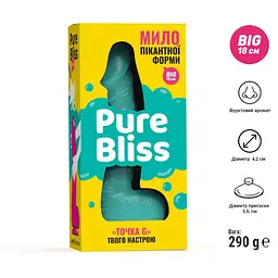 Крафтове мило-член із присоскою Pure Bliss Big Turquoise - мініатюра 6