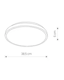 Світильник стельовий Nowodvorski 10972 Agnes Round LED Pro 1x22W 4000K 1800Lm IP44 чорний - мініатюра 6