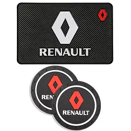 Набір антиковзних килимків для торпеди та підсклянника Renault 3 шт