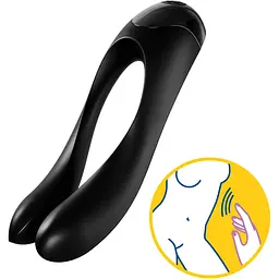 Вібратор на палець Satisfyer Candy Cane Black - мініатюра 5