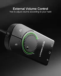 Звукова карта зовнішня USB Ugreen CM129 USB External Stereo Sound Adapter кабель 1 м (50599) - мініатюра 2