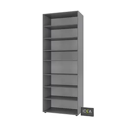 Шафа для одягу з полицями С-9.0 Асфальт Idea - мініатюра 2