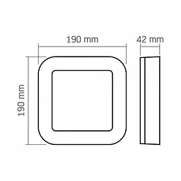 LED світильник ART IP65 квадратний VIDEX 15W 5000K Black - мініатюра 6