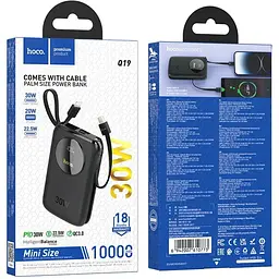 Павербанк Hoco Q19 Lucky 10000 mAh 30W QC/PD Black - мініатюра 5