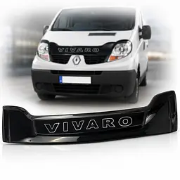 Дефлектор капоту мухобійка Opel Vivaro 2001-2014 (Коротка) Широка 170 мм Voron Glass (MO10201E)