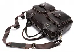 Сумка-портфель чоловіча зі шкіри 20004 Vintage коричневий - мініатюра 3