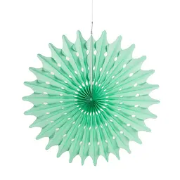 Віяло паперове декоративне 12 см салатове
