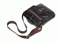 Сумка чоловіча з натуральної шкіри 14612 Vintage коричнева - мініатюра 8