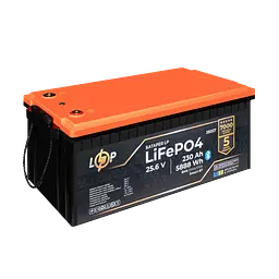 Акумулятор LP LiFePO4 25,6V - 230 Ah (5888Wh) (BMS 200A/100А) пластик Smart BT - мініатюра 4