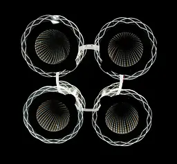 Люстра стельова LED Splendid Ray LK28964/4, 92W, хром, білий, сучасний стиль з пультом, димер, 51см - мініатюра 2