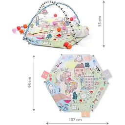Дитячий килимок Babyono Весела ферма розвивальний 95x107 см (2136278142) - мініатюра 6
